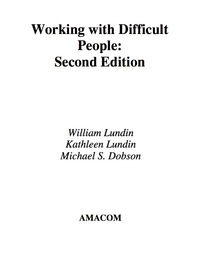 Cover image: Working with Difficult People 2nd edition 9780814410356