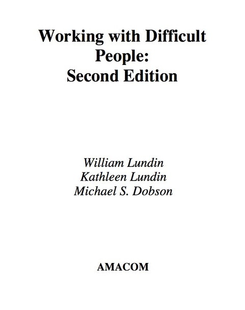 Cover image for book Working with Difficult People