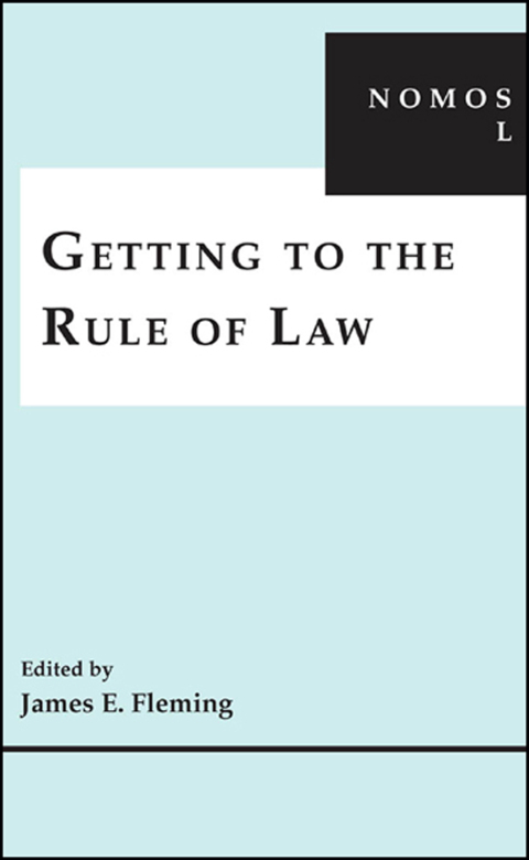 Cover image for book Getting to the Rule of Law