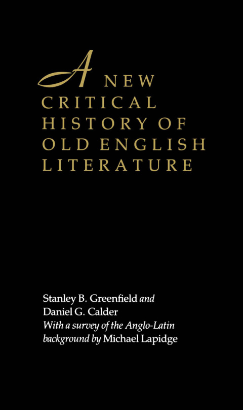 Cover image for book A New Critical History of Old English Literature