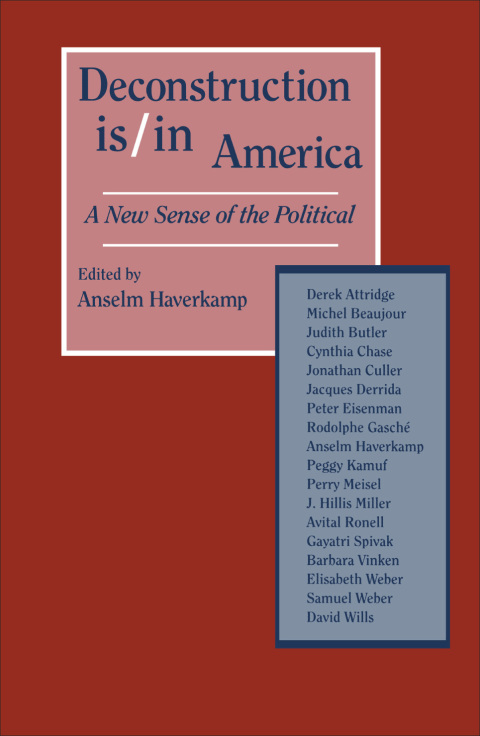 Cover image for book Deconstruction Is/In America
