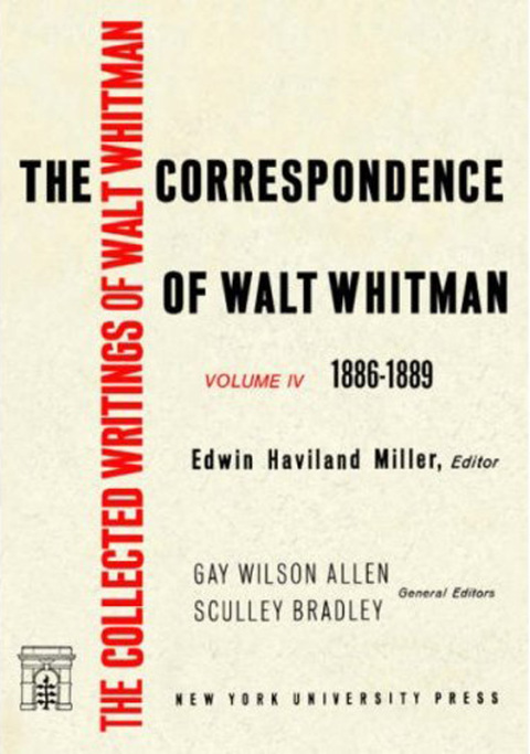 Cover image for book The Correspondence of Walt Whitman (Vol. 4)