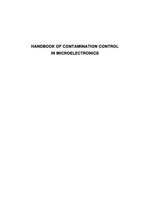 Cover image for book Handbook of Contamination Control in Microelectronics: Principles, Applications and Technology