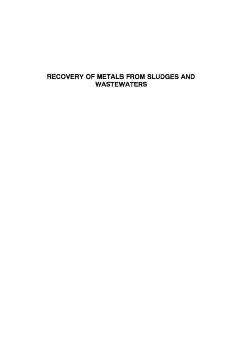 Cover image for book Recovery of Metals from Sludges and Wastewaters