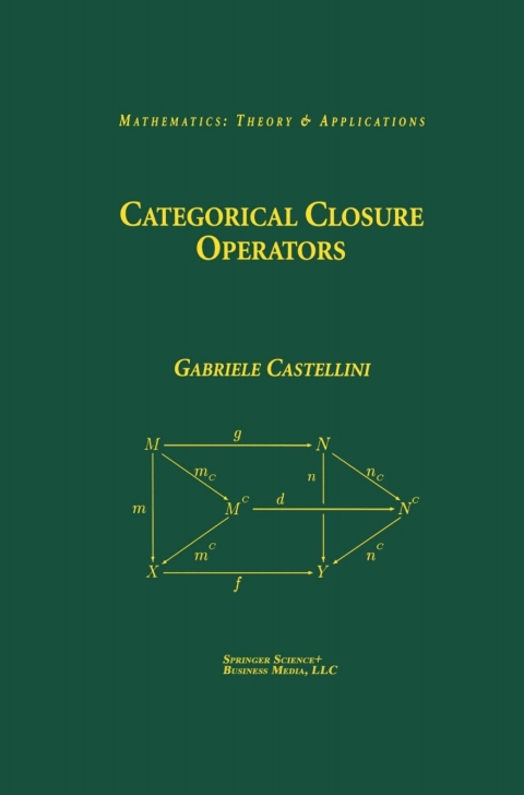 Cover image for book Categorical Closure Operators