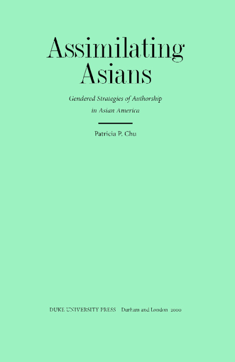 Cover image for book Assimilating Asians
