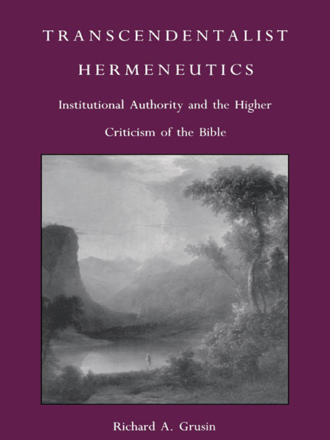 Cover image for book Transcendentalist Hermeneutics