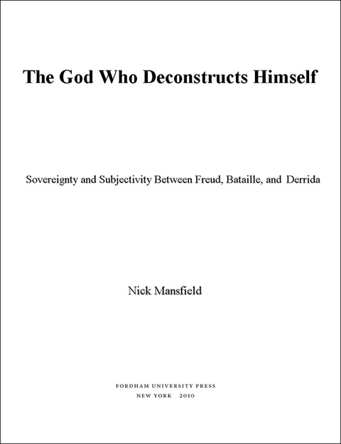 Cover image for book The God Who Deconstructs Himself