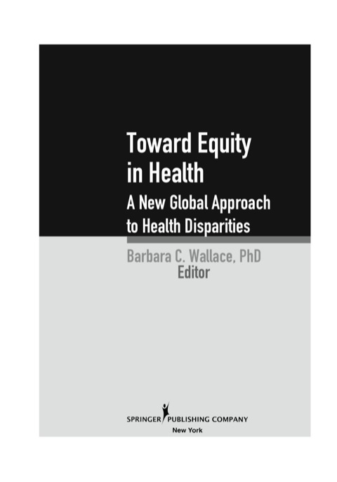 Cover image for book Toward Equity in Health