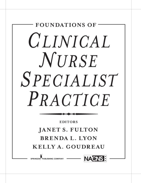 Cover image for book Foundations of Clinical Nurse Specialist Practice