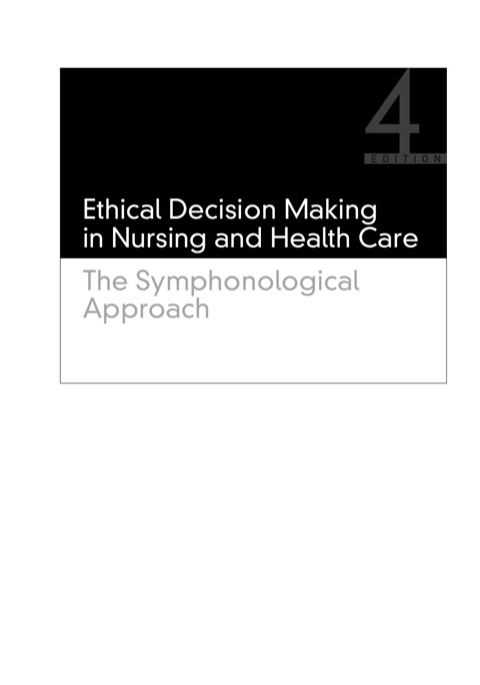 Cover image for book Ethical Decision Making in Nursing and Health Care