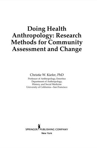 Doing Health Anthropology