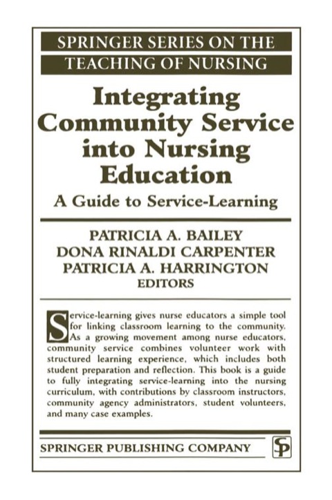 Cover image for book Integrating Community Service into Nursing Education