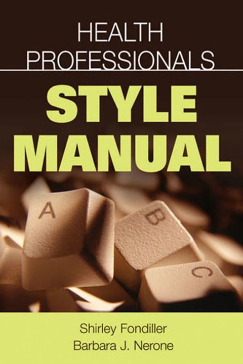 Cover image for book Health Professionals Style Manual