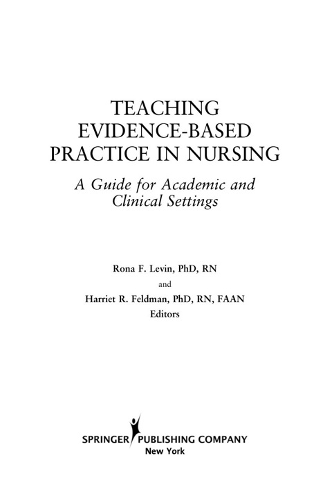 Cover image for book Teaching Evidence-Based Practice in Nursing