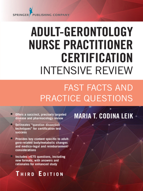 Cover image for book Adult-Gerontology Nurse Practitioner Certification Intensive Review