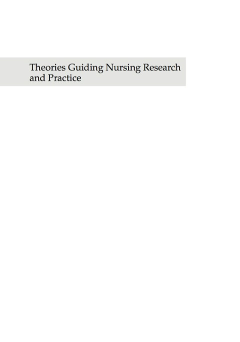 Cover image for book Theories Guiding Nursing Research and Practice