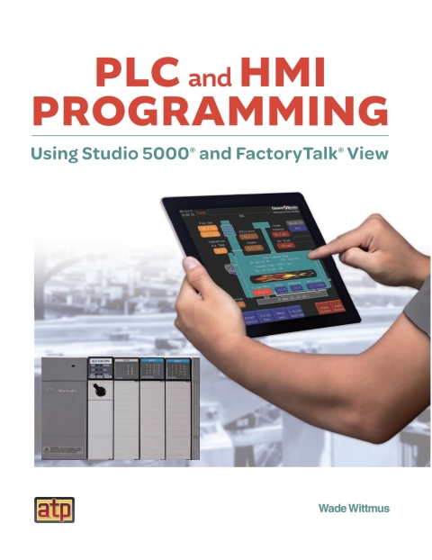Cover image for book PLC and HMI Programming Using Studio 5000® and FactoryTalk® View