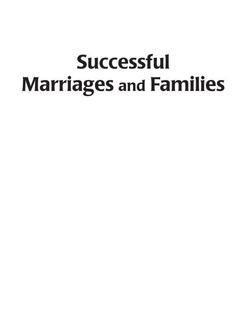 Cover image for book Successful Marriages and Families: Proclamation Principles and Research Perspectives