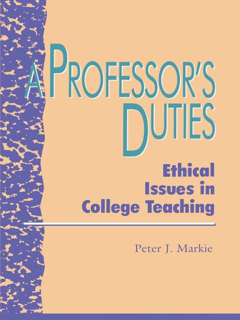 Cover image for book A Professor's Duties