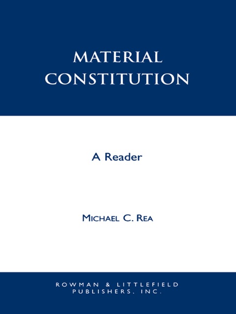 Cover image for book Material Constitution