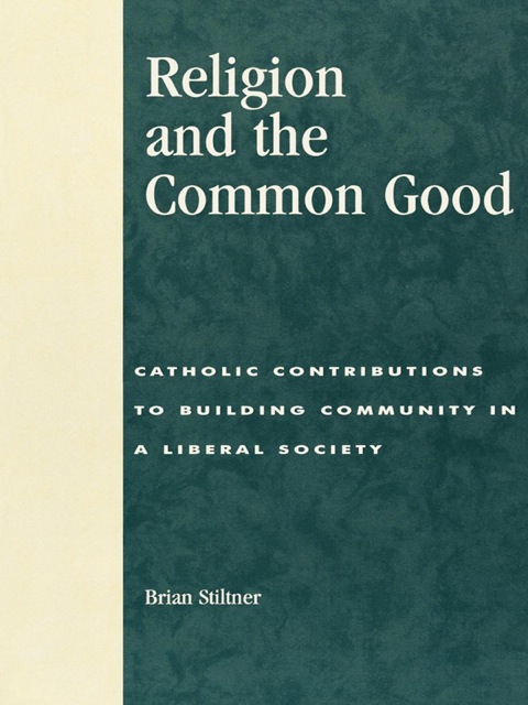 Cover image for book Religion and the Common Good
