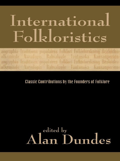 Cover image for book International Folkloristics