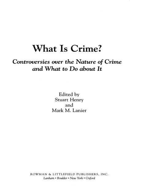 Cover image for book What Is Crime?