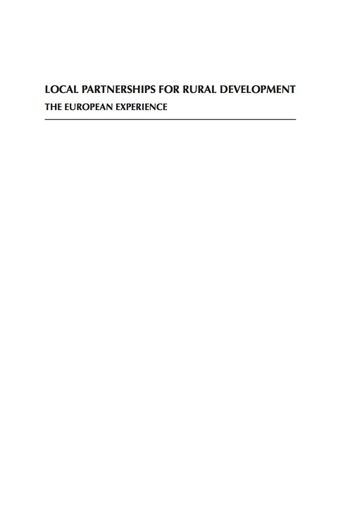Cover image for book Local Partnerships for Rural Development