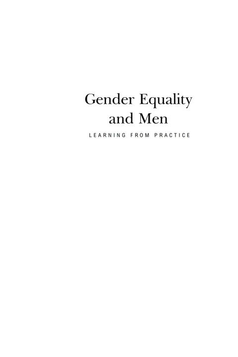 Gender Equality and Men 
