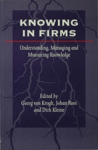 Cover image: Knowing in Firms 1st edition 9780761960140