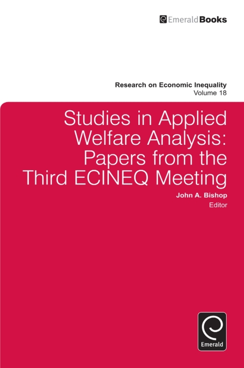 Cover image for book Studies in Applied Welfare Analysis