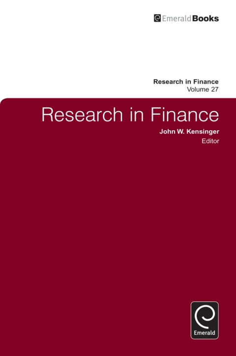 Cover image for book Research in Finance