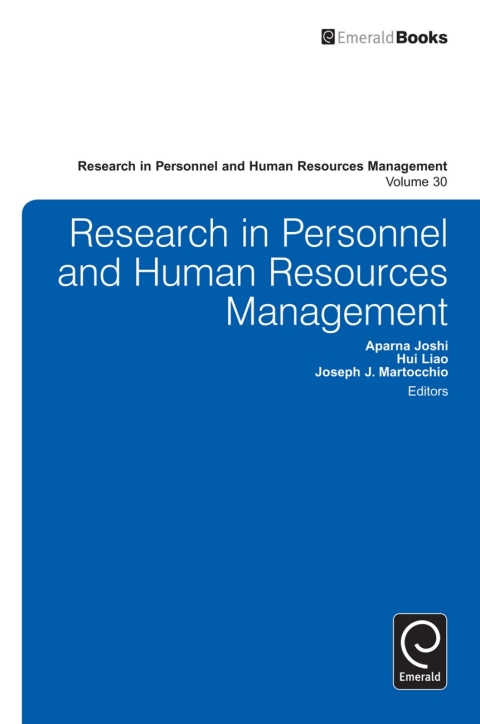 Cover image for book Research in Personnel and Human Resources Management
