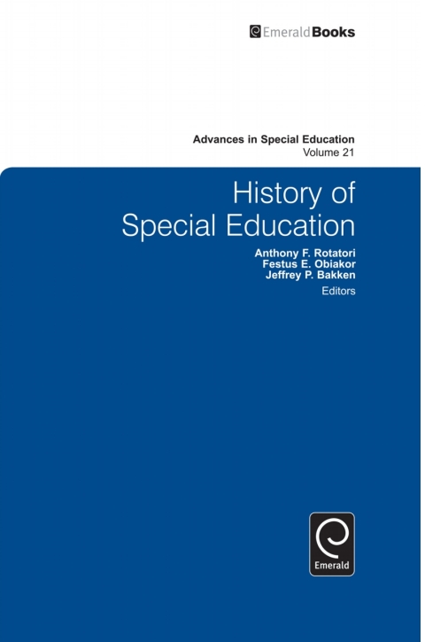 Cover image for book History of Special Education