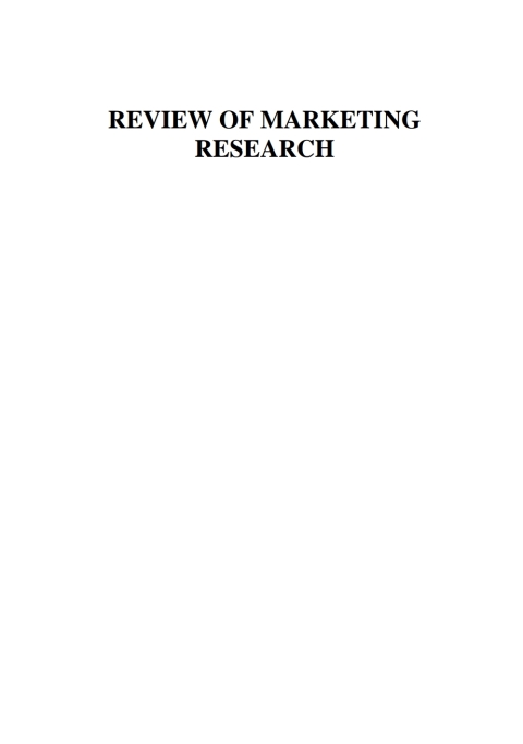 Cover image for book Review of Marketing Research