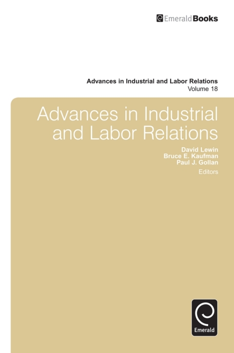 Cover image for book Advances in Industrial and Labor Relations