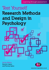 Cover image: Test Yourself: Research Methods and Design in Psychology 1st edition 9780857256652