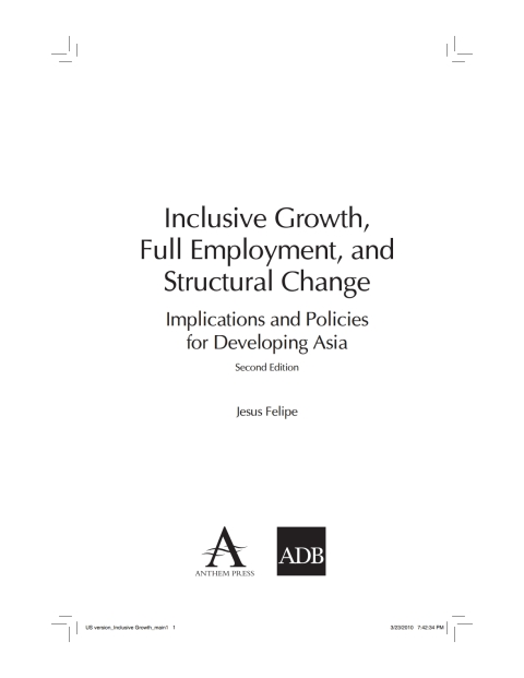 Cover image for book Inclusive Growth, Full Employment, and Structural Change