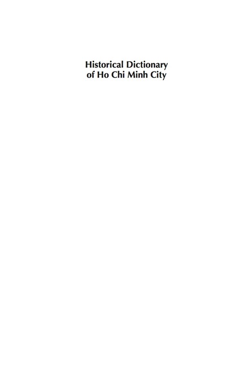 Cover image for book Historical Dictionary of Ho Chi Minh City