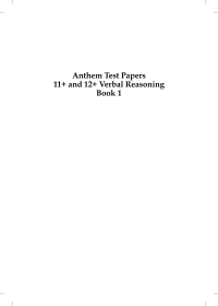 Titelbild: Anthem Test Papers 11  and 12  Verbal Reasoning Book 1 1st edition 9780857283832