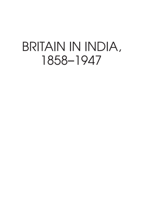 Cover image for book Britain in India, 1858–1947