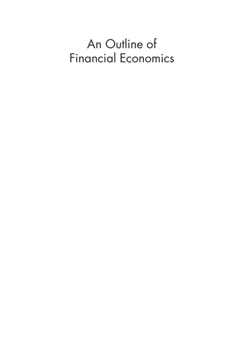 Cover image for book An Outline of Financial Economics