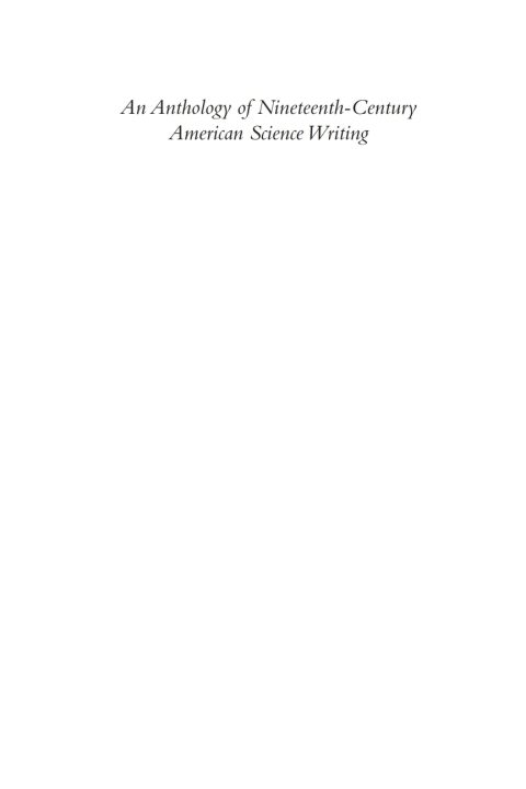 Cover image for book An Anthology of Nineteenth-Century American Science Writing