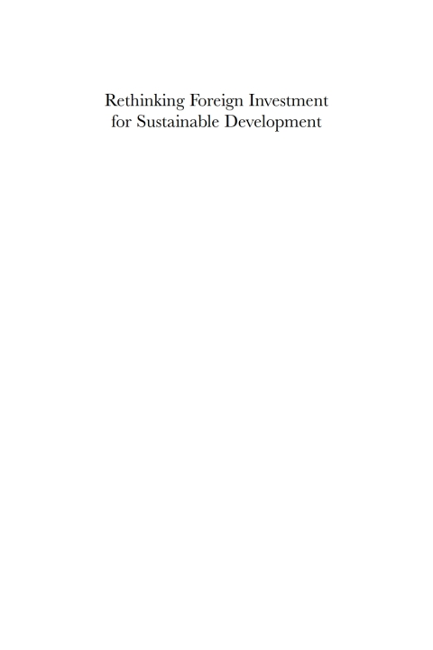 Cover image for book Rethinking Foreign Investment for Sustainable Development
