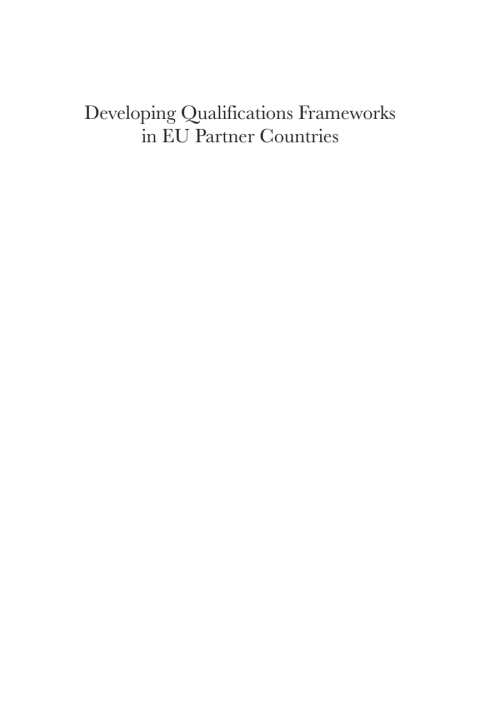 Cover image for book Developing Qualifications Frameworks in EU Partner Countries