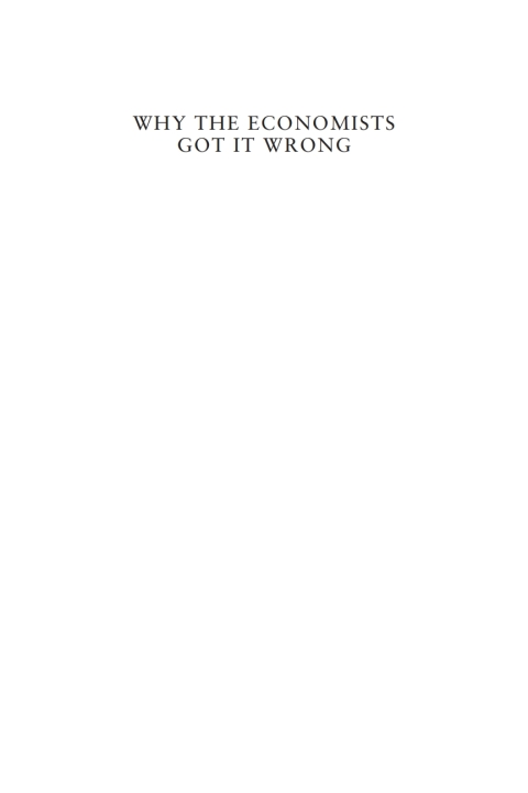 Cover image for book Why the Economists Got It Wrong