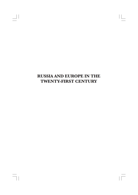 Cover image for book Russia and Europe in the Twenty-First Century