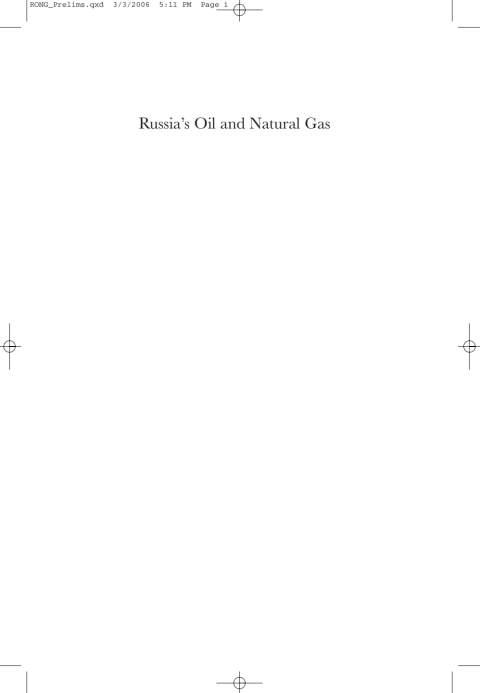 Cover image for book Russia's Oil and Natural Gas