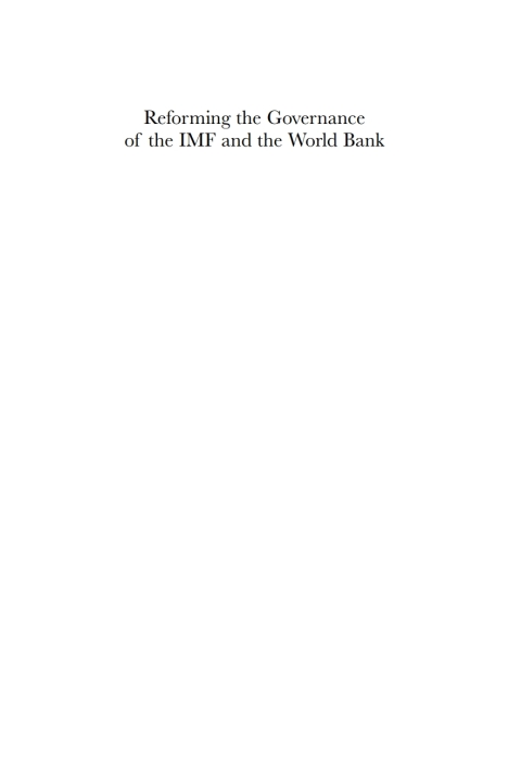 Cover image for book Reforming the Governance of the IMF and the World Bank